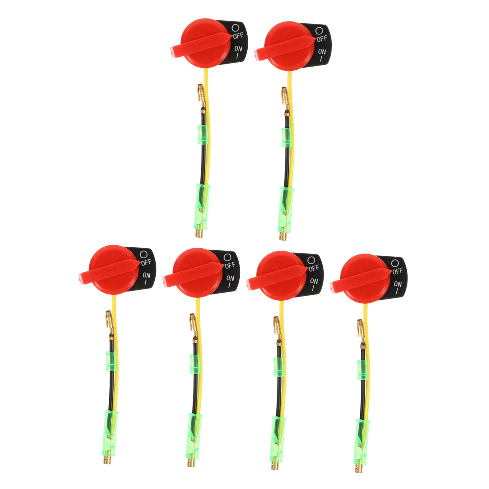 Gatuida 6 шт. Аварийный выключатель Выключатель насоса Выключатель двигателя Вкл/Выкл Выключатель насоса Вкл/Выкл 11.50X2.50X0.40CM